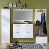 Mömax Garderobni Panel Auris, Bela, Barva Hrasta | Shoptok.si