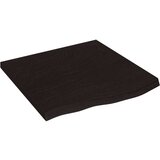 Maison Chic Stenska polica - Viseča Polica temno rjava 60x60x(2-4) cm trdna hrastovina, (21784541) Cene