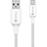 TACTICAL Stitch Thread pleten USB-A v USB-C kabel bele barve dolžine 30cm | Shoptok.si