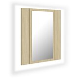 Furnova LED kopalniška omarica z ogledalom sonoma hrast 40x12x45 akril, (21947473) | Shoptok.si
