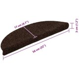 vidaXL Samoljepljivi otirači za stepenice 10 kom smeđi 56 x 17 x 3 cm | shoptok.hr
