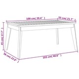  Vrtni blagovaonski stol 100 x 55 x 45 cm masivno bagremovo drvo | shoptok.hr