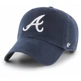 47 Brand Bombažna bejzbolska kapa MLB Atlanta Braves mornarsko modra barva, B-RGW01GWS-NYD