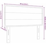  LED glava kreveta s LED trakama Sivo-smeđa 90 cm tkanina | shoptok.hr
