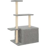 vidaXL Penjalica za mačke sa stupovima za grebanje svjetlosiva 110 cm | shoptok.hr