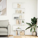 Pregrada regal za knjige 6 razina bijeli 70x24x193 cm drveni | shoptok.hr