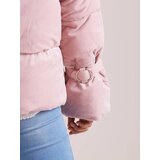 Yups Velour puffer jacket short pink | shoptok.hr
