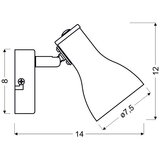 Candellux julie zidna lampa 1X40W E14 siva | Eponuda.com