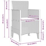  Set za blagovanje na otvorenom 3-dijelni set Smeđa Smola Čvrsta | shoptok.hr