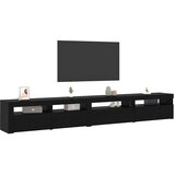  Set TV komoda S LED lampica 3 pcs Crni hrast 270 x 35 x 40 cm | shoptok.hr
