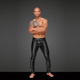 Noir Handmade Muške seksi pantalone Power Wetlook, Crne Cene