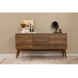 Hanah home vina 02 1053 walnut anthracite (produživi trpezarijski sto, stolice i konzola (5 komada))
