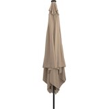 vidaXL Kvadratni vrtni suncobran s LED žaruljama 295x245 cm taupe u