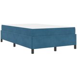 vidaXL Krevetna konstrukcija Tamnoplava i bijela 120 x 200 cm Baršun | shoptok.hr