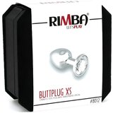 Rimba XS - prozoren kamnit kovinski analni dildo (srebrn) | Shoptok.si