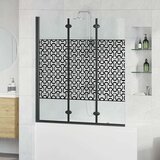  Ograda za tuš Crna i prozirna 130 x 130 cm Staklo otporno na udarce | shoptok.hr