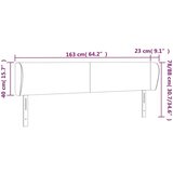  Vzglavje z ušesi sivo 163x23x78/88 cm umetno usnje, (20932263) | Shoptok.si