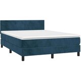  box spring s madracem LED tamnoplavi 140x190 cm baršun | shoptok.hr