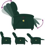  Masažna fotelja od tamnozelenog baršuna | shoptok.hr