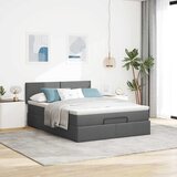  Otomanski krevet s madracem tamnosivi 140x200 cm tkanine | shoptok.hr