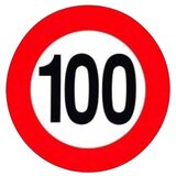 Nalepka za avto z oznako 100 (Bela/rdeča) Cene