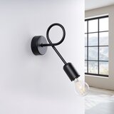 Sollux Lighting SL.1433 - Zidna lampa LOOP 1xE27/15W/230V crna | Eponuda.com