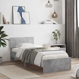  Okvir kreveta s uzglavljem Betonska siva 80 x 200 cm | shoptok.hr
