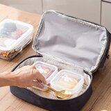  Funkcionalna i elegantna termo torba za ručak 27cm - crna | Shoptok.si