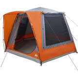 Kamping šator Siva i narančasta 420 x 420 x 227 cm Poliester | Eponuda.com