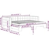 vidaXL Izvlečna dnevna postelja z vzmetnico tem. siva 90x200 cm žamet, (20936629) | Shoptok.si
