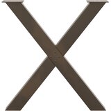  Noge za blagovaonski stol u obliku slova X, 2 kom, prirodni čelik, 70 x (72-73) cm, čelik | shoptok.hr