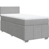  Okvir kreveta s oprugama i madrac svjetlosivi 80x200cm tkanina | shoptok.hr