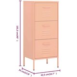 vidaXL Omara za shranjevanje roza 42,5x35x101,5 cm jeklo | Shoptok.si