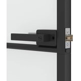 Sobna vrata tanka crna 102,5x201,5 cm kaljeno staklo i aluminij | shoptok.hr