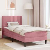 Okvir kreveta s madracem s uzglavljem 2 pcs Ružičasta Baršun - Ružičasta 100 x 200 cm | shoptok.hr
