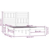  Okvir za krevet od masivne borovine bijeli 160 x 200 cm | shoptok.hr