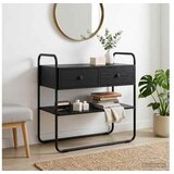 vidaXL Konzolna stolica Crni hrast 80 x 40 x 75 cm Konstruirano drvo - Crni hrast 80 x 40 x 75 cm | shoptok.hr
