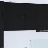 vidaXL Stenska kuhinjska omarica Črna 80 x 31 x 80 cm Konstruiran les | Shoptok.si