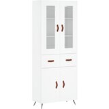  The Living Store Visoka omara bela 69,5x34x180 cm inženirski les - Visoka Omara, (21441924) | Shoptok.si
