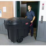 Rubbermaid Pokrov Mega BRUTE® za pomični zbiralnik odpadkov, VxŠxG 267 x 262 x 1250 mm, črne barve | Shoptok.si