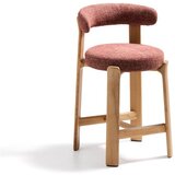 Kave Home Barska stolica od čvrste jeseni boja terakote/u svijetloj prirodnoj boji (visine sjedala 65 cm) Granite – | shoptok.hr