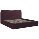 Makamii Temno vijolična oblazinjena zakonska postelja s prostorom za shranjevanje z letvenim dnom 140x200 cm Kahai – | Shoptok.si