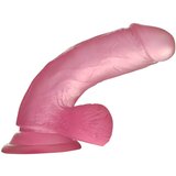 Lovetoy Jelly Studs - realistični dildo s podstavkom - 15 cm (roza) | Shoptok.si