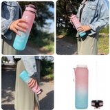  Motivacijska sportska boca za vodu sa slamčicom - 1000 ml | shoptok.hr