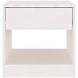  Noćni ormarić bijeli 40 x 31 x 40 cm od masivne borovine | Eponuda.com