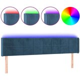  Uzglavlje tamnoplavo 203x16x78/88 cm baršunasto | shoptok.hr