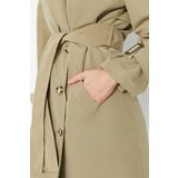 Trendyol Open Khaki Belted Windbreaker Detailed Water Repellent Long Trench Coat | ePonuda.com