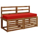  Jastuk za sjedalo SOEST 100% poliester Crvena 120 x 40 x 10 cm Slike
