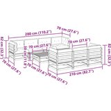  8-dijelni set vrtnih sofa s jastucima masivno drvo duglazije | shoptok.hr