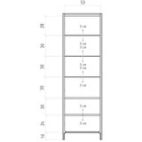 The Beds Vitrina od punog hrasta u prirodnoj boji 59x188 cm Twig – | shoptok.hr